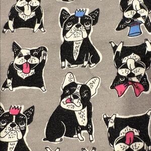 HUE Pajama Bottoms with Dog Print - Black, Gray, and Pink, see all photos, Sz 1X